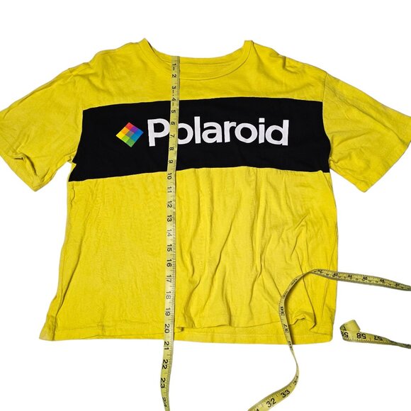 Polaroid Bright Yellow Crop top  Size L Excellent Condition‎ - Picture 5 of 5